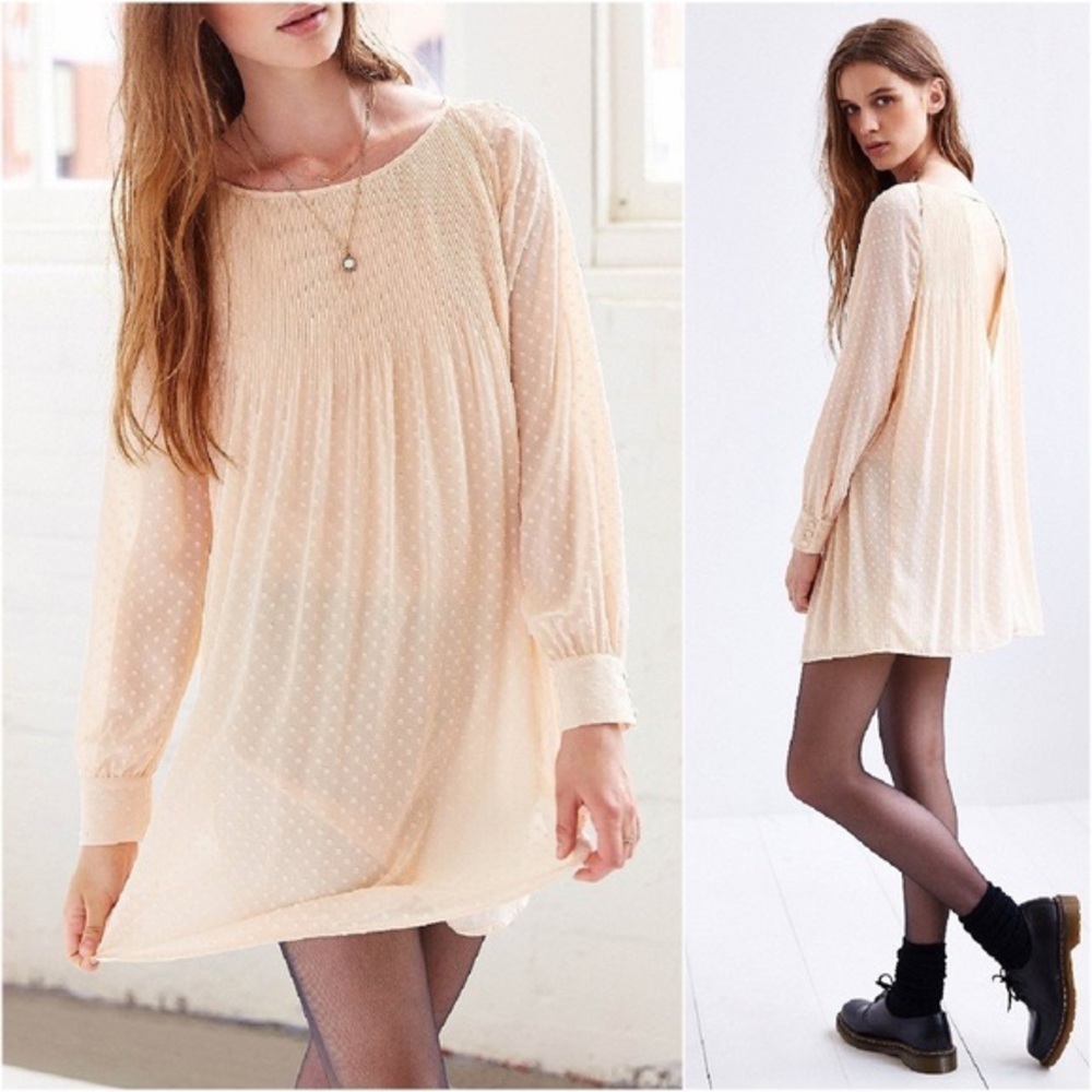 Urban Outfitters Peach/light pink chiffon dress